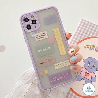 Ins Label Sticker Transparent Soft TPU Matte Phone Case Ins Label Sticker Transparent Soft TPU Matte Phone Case