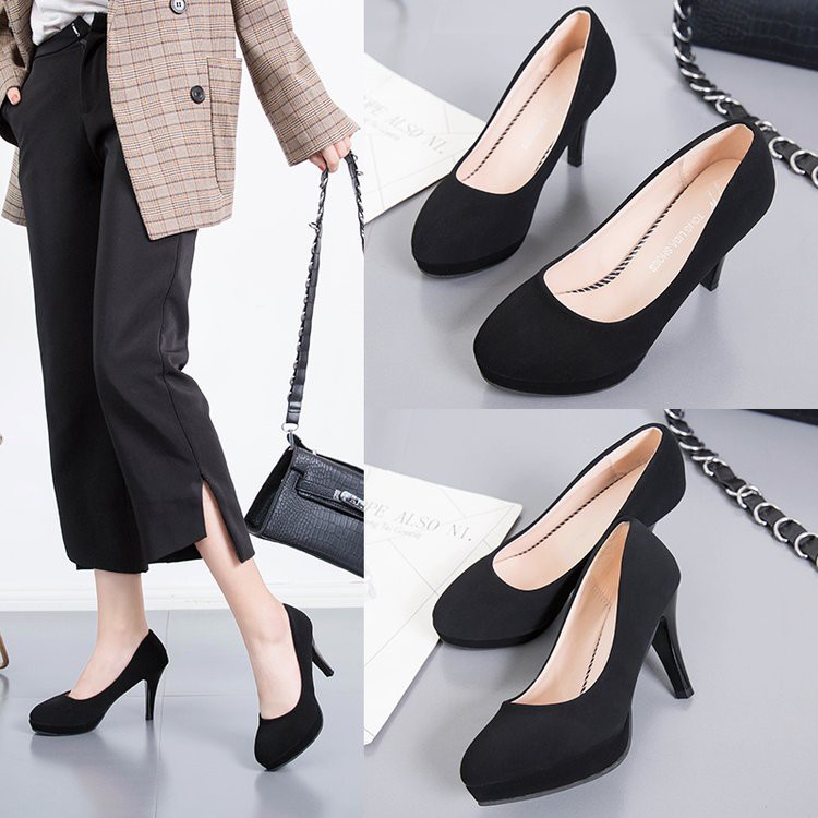 womens black stilettos