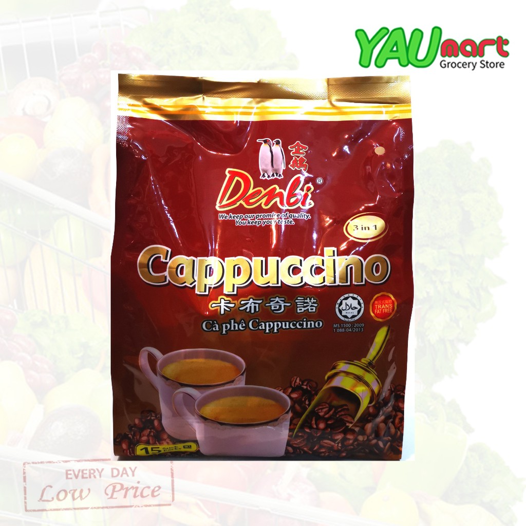 YAU MART Denbi Cappuccino Coffee 3 In 1 40gm X 15 Sticks Kopi ...