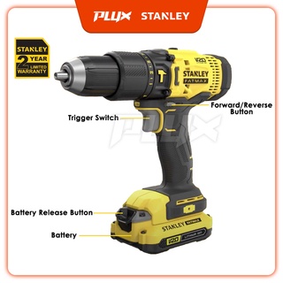 Stanley Scd711c1h 20v Fatmax Cordless 13mm 1500rpm Hammer Drill Multi 