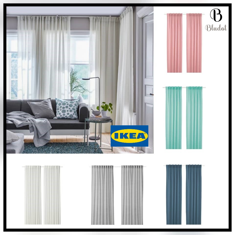 Buy 1 Pair Ikea Hilja Curtains 145x250cm Multicolour Langsir Curtain Living Room Curtain Langsir Ikea 100 From Ikea Seetracker Malaysia