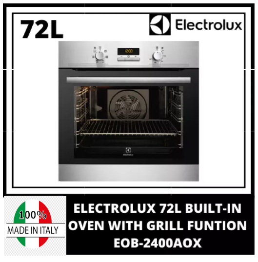 Electrolux (74L) Built In Oven With 6 Cooking Functions Digital Timer