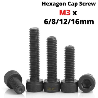 2 PCS Hexagon Cap Screw M3.0mm x 6/8/12/16mm (Optional)  CM-M3