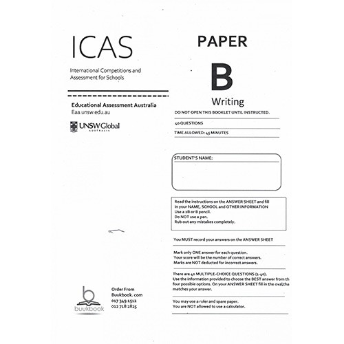 Icas Paper B Year 4 English Maths Science Digital Spelling Writing Malaysia