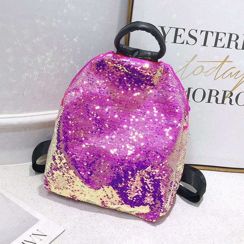 flip sequin backpack