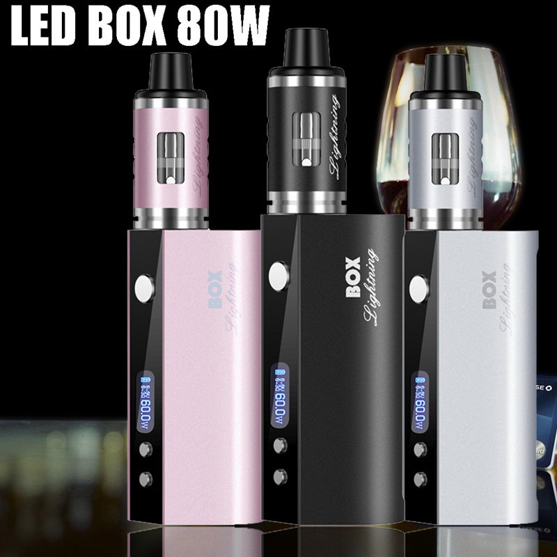 New lightning Box Vape mod 80W intelligent temperature control 2.5ML capacity electronic cigarette - Shopee Malaysia