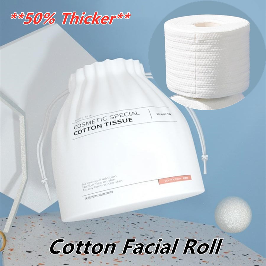 THICKER Facial Towel Roll cotton makeup remover dry & wet cleansing