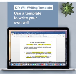 Diy Will Writing Template Write Your Own Will Made Easy Shopee Malaysia