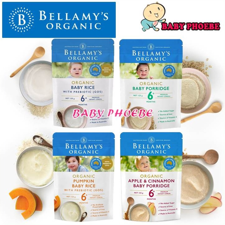bellamy's organic porridge baby cereal