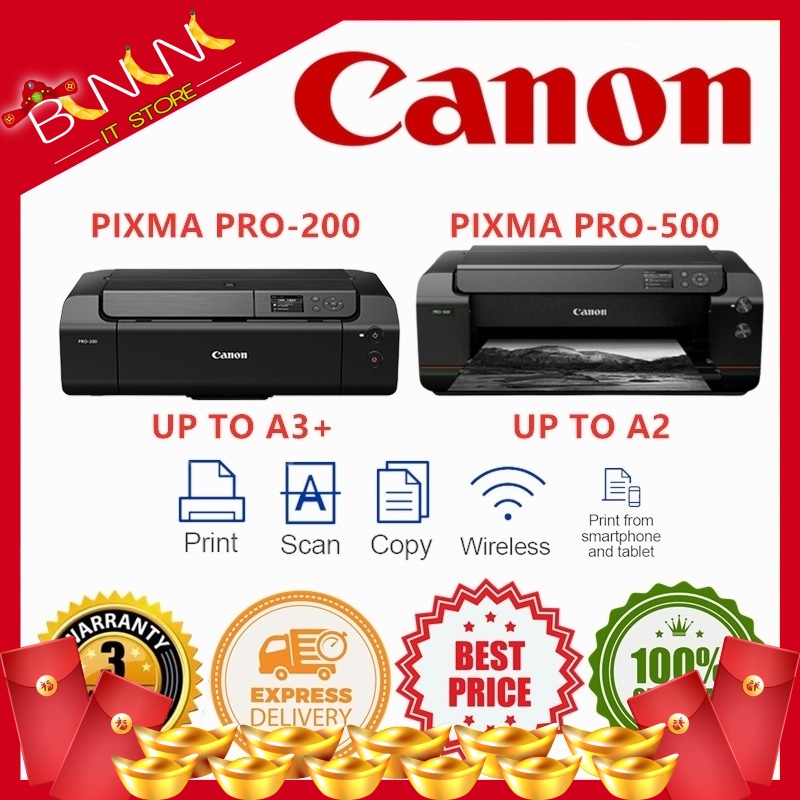 Canon PIXMA PRO-100 | PRO-10 | PRO-500 | PRO-200 | PRO-300 Professional A3 + Inkjet Photo Printer (Wifi) - Large Format