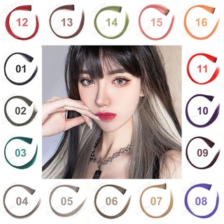 Women Toupee Multicolor Hair Extension Wig Hair Piece Color Temporary Bangs addition Clip Fake Hair Highlights