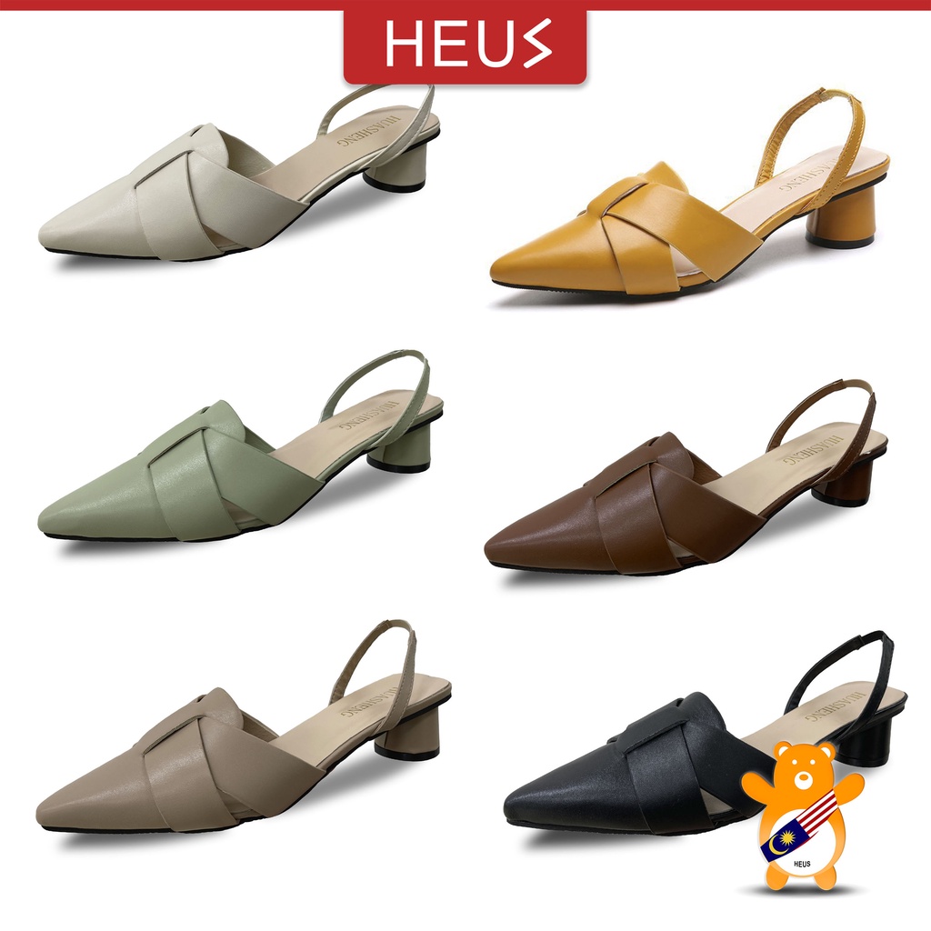 HEUS Montreal Heels with back strap (Ready Stock) Shopee Malaysia