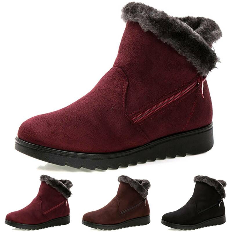 fur lined ankle boots womens