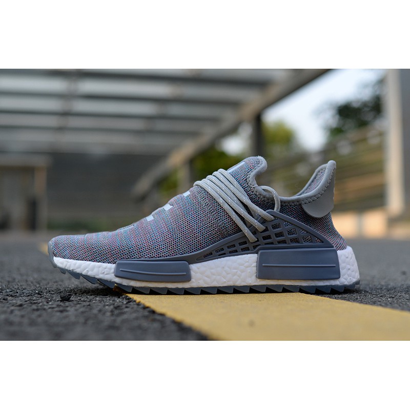 human race shoes mens silver