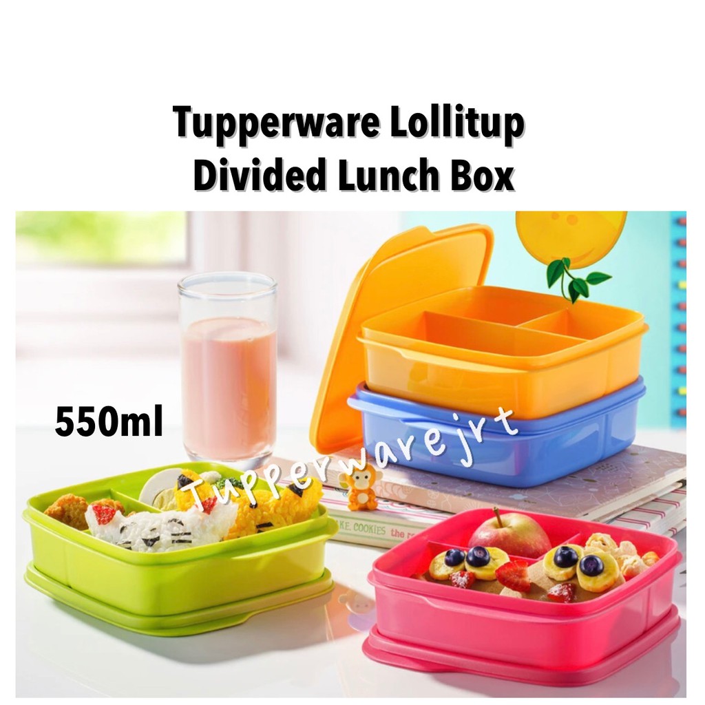 Tupperware Lolli Tup Lollitup Divided Lunch Box 550ml x 1pc