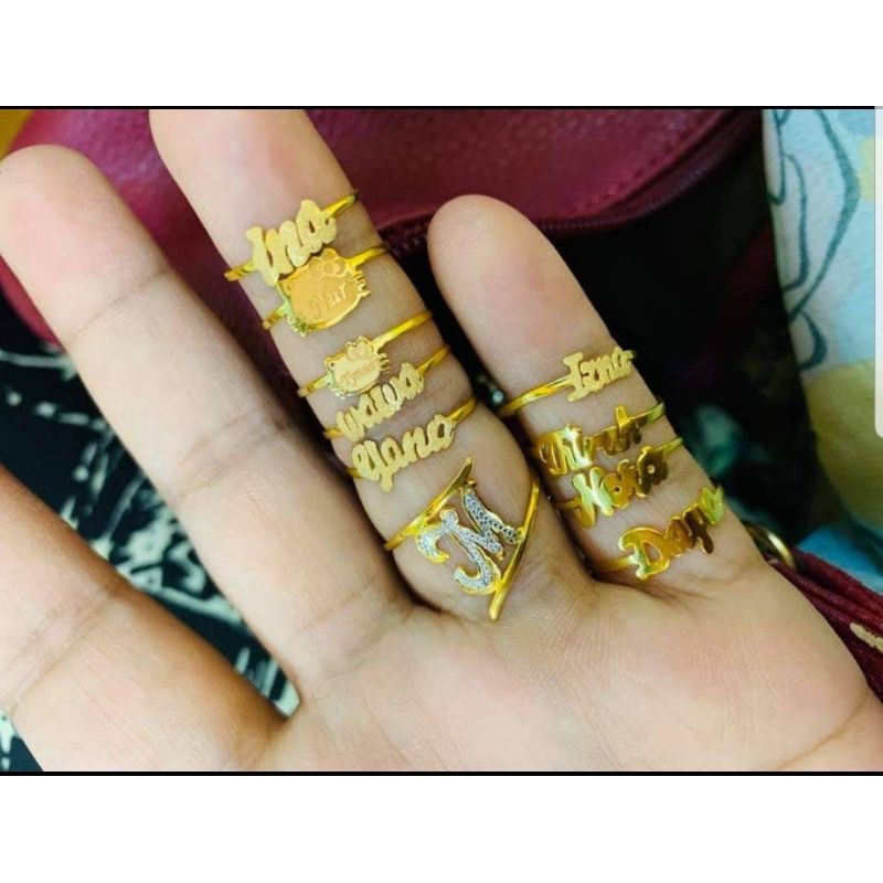 Cincin Ukir Crome Full Gold Emas 916