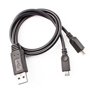 USB A Male To 2X Micro USB Charging Y-Split Cable