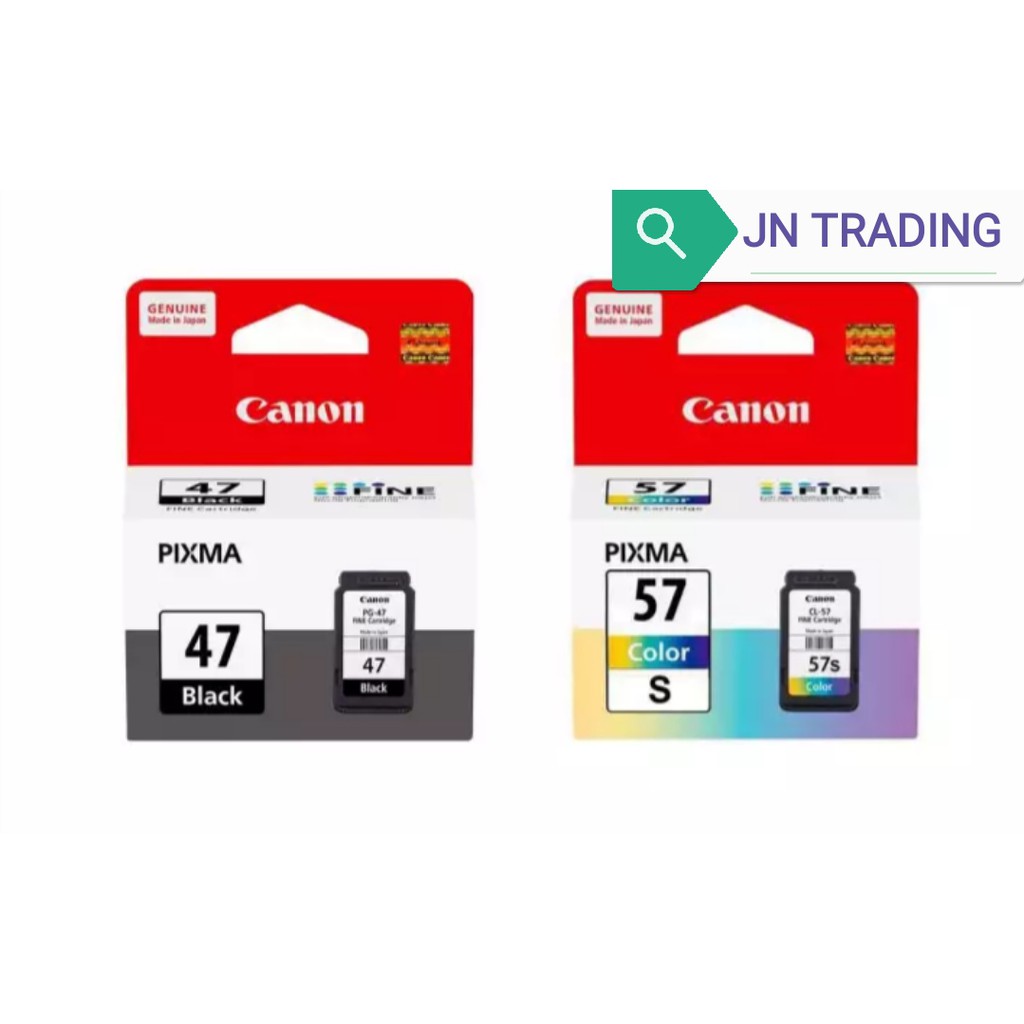 CANON PG47 BLACK (15ml), CL57 COLOR (13ml) & CL57S COLOR (8.7ml)E400/410/460/470/E480 [100