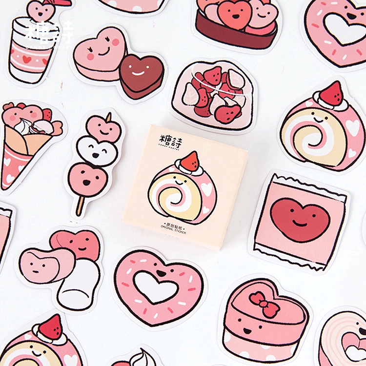 Bộ sưu tập Sticker hình vẽ bánh ngọt cute đáng yêu