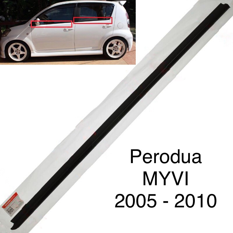 Produa Myvi (05-09) - (ORIGINAL) DOOR GLASS OUTER MLDG NEW 