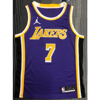 【hot pressed】ANTHONY jersey NBA Los Angeles Lakers 7# Anthony 2021 purple round neck JORDAN logo and other styles basketball jersey
