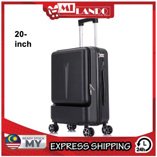 (20-inch) MILANDO Travel Luggage Suitcase ABS Hardshell Cabin Luggage Bag With Lock and Laptop Compartmen (Type 8)