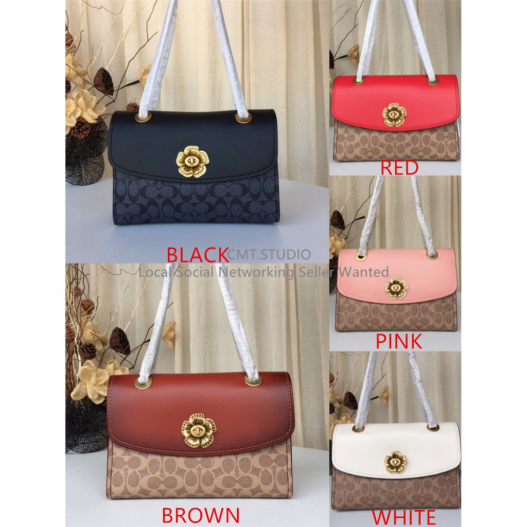 Coach 30585 Parker In Colorblock Signature Canvas Women Handbag