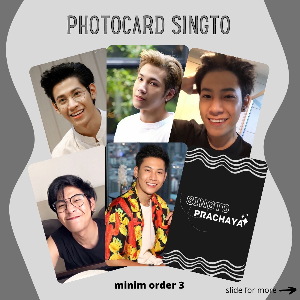 [Blessing] Photocard SINGTO PRACHAYA GMMTV THAI ACTOR (min order 3)