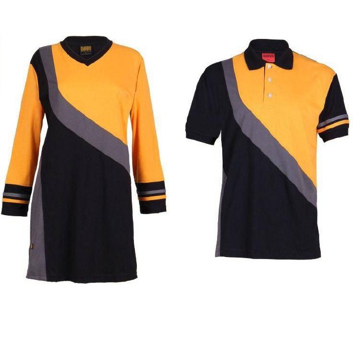 XS 7XL BAJU  MUSLIMAH COUPLE  SET TSHIRT BLACK MARIGOLD 