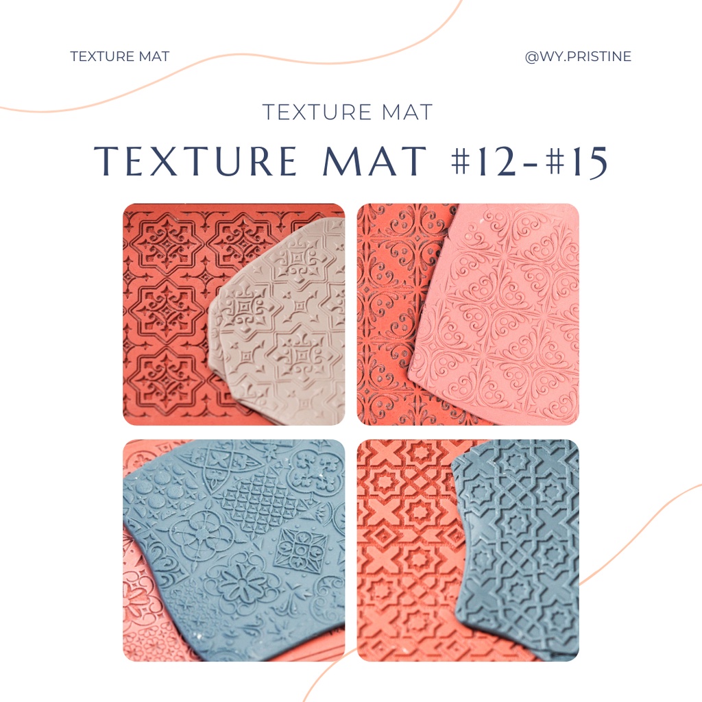 Polymer clay texture sheet Texture mat for polymer clay Texture 12