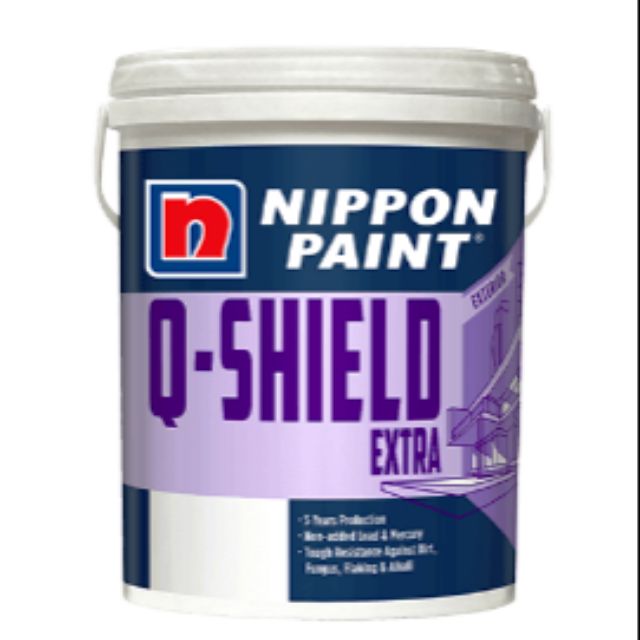 1 Liter Nippon Q Shield Extra Exterior Wall Paint Malaysia