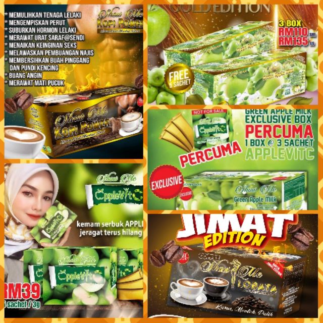 Show Me Green Apple Milk Vit C Lobata Coffee Original Hq Shopee Malaysia