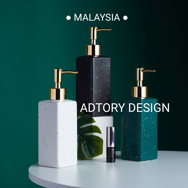ADTORY DOUX Soap Dispensers modern Press Gold Cap Pump container body
