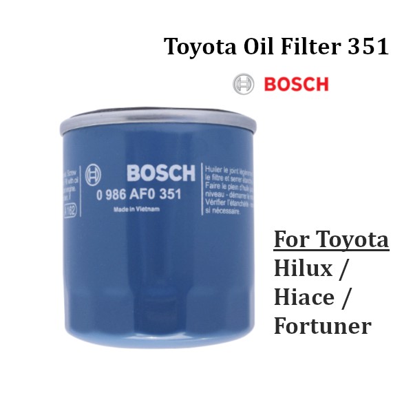 Bosch Oil Filter 0986af0 351 For Toyota Hilux Hiace Fortuner