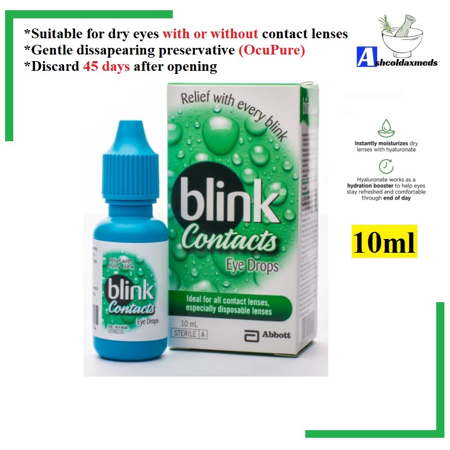 Abbott Blink Contacts Eye Drops (10ml) (GREEN) Shopee Malaysia