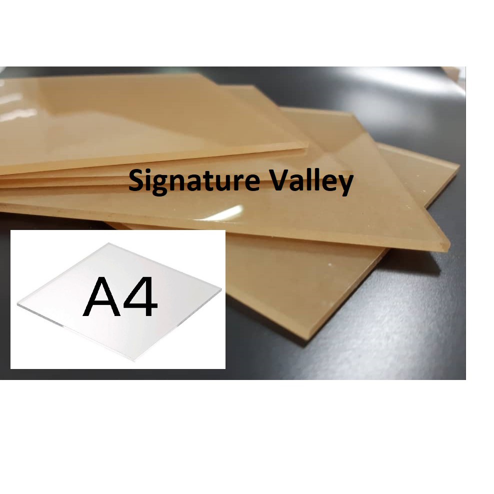 1mm to 10mm Clear Acrylic sheet A4 size (210mm x 297mm) 1pc (READY