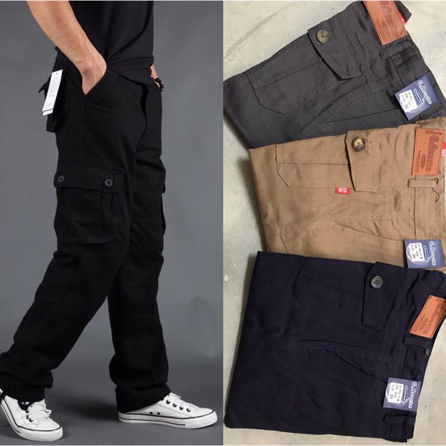28-50🔥Plus Size 4 colour🔥Seluar Kerja Cargo Pants/Seluar Panjang Poket ...