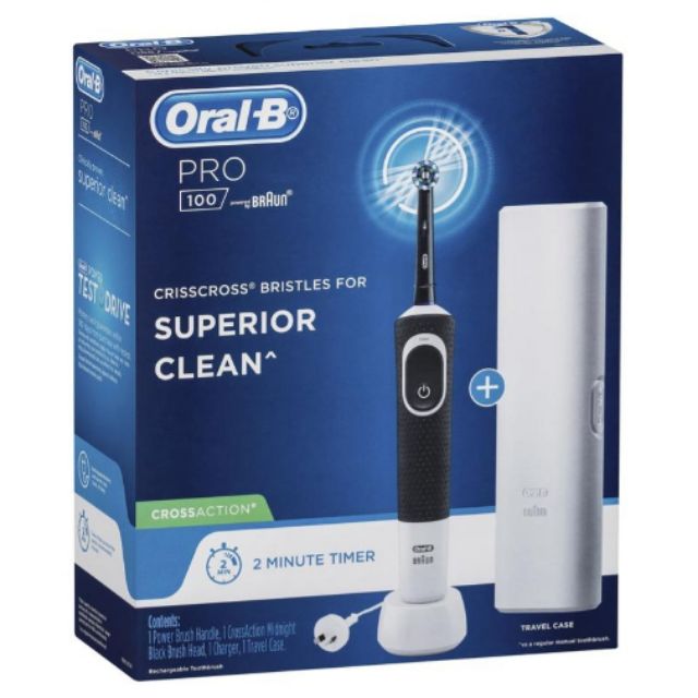 Oral-B Pro 100 CrossAction Electric Toothbrush | Shopee Malaysia