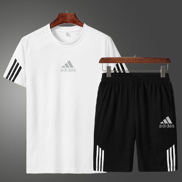 adidas t shirt and shorts set mens