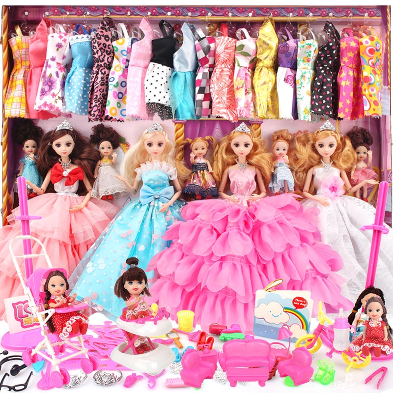 very big barbie set