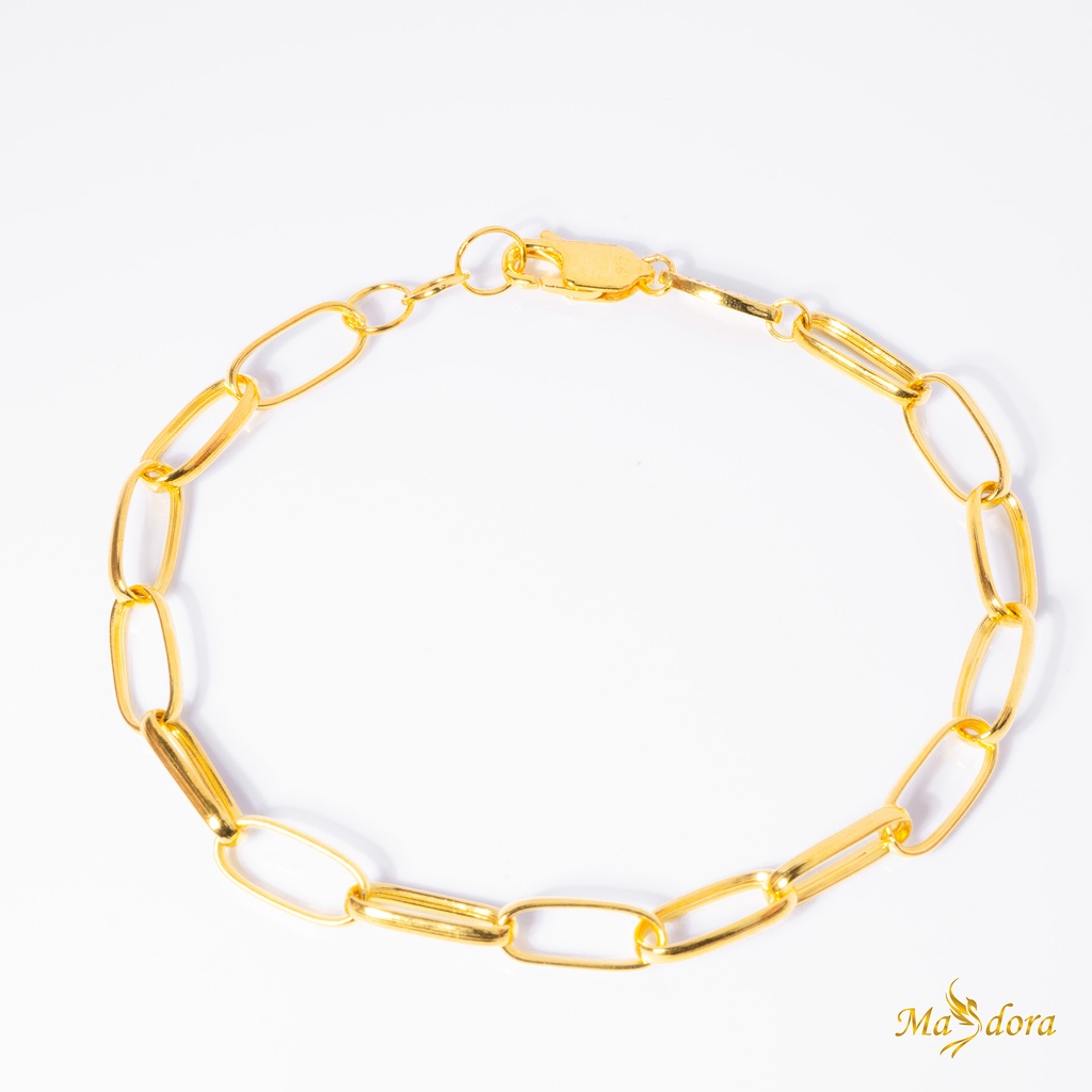 Rantai Tangan Emas Paperclip Sencillo/MASDORA Sencillo (Plain