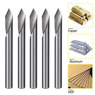 SHINA 5x 1/8 Titanium Coated Carbide CNC Two Double Flute Ball Nose Bit 1.2mm x6mm 