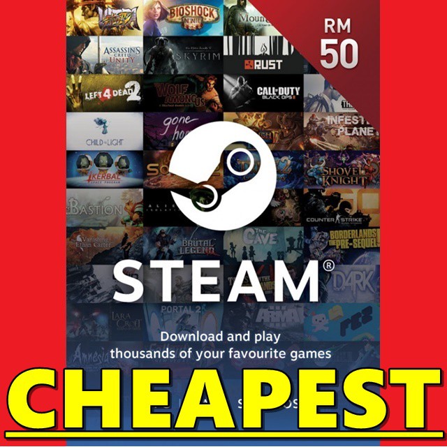 RM50 Steam Wallet Gift Card CHEAPEST | Shopee Malaysia