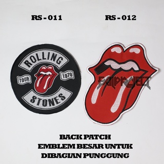 Back PATCH ROLLING STONES PATCH Embroidery Large Can Be TEMPEL To Jacket JEANS / HOODIE / Shoes And Others With IRON Sewing