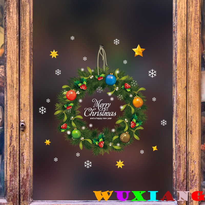 Wuxiang Christmas Wall Stickers Home Decoration Wallpaper Festive