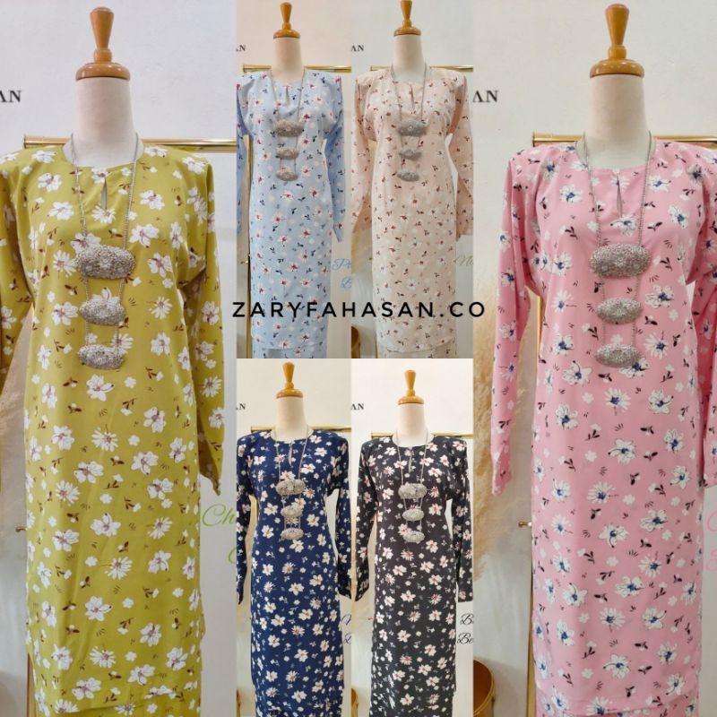 ‼️Hot Selling|Kurung Johor| Miss Zaara Premium Printed Pastel Edition |Baju Kurung Pesak Biasa |Baju Kurung Tradisional