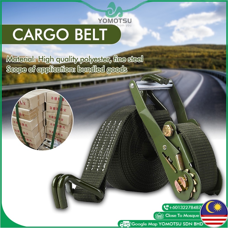 1Set Lorry Tie Down Straps Ratchet Belt Powerful Cargo Strap Tie Truck