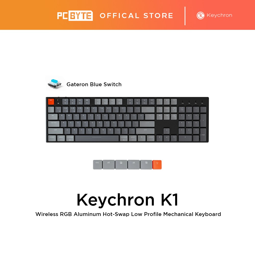 Keychron K1 Wireless RGB Aluminum Hot-Swap Low Profile Mechanical ...