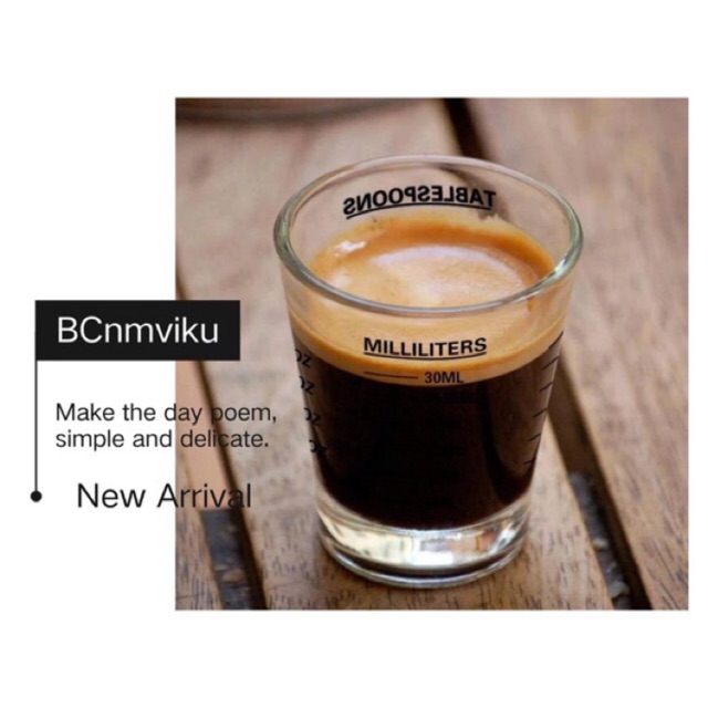 2 Pack 30 ML Glass Cup Espresso Shot Glass Liquid Glass Ounce Cup With Scale Kitchen Measure Supplies 5.0 | Shopee Malaysia