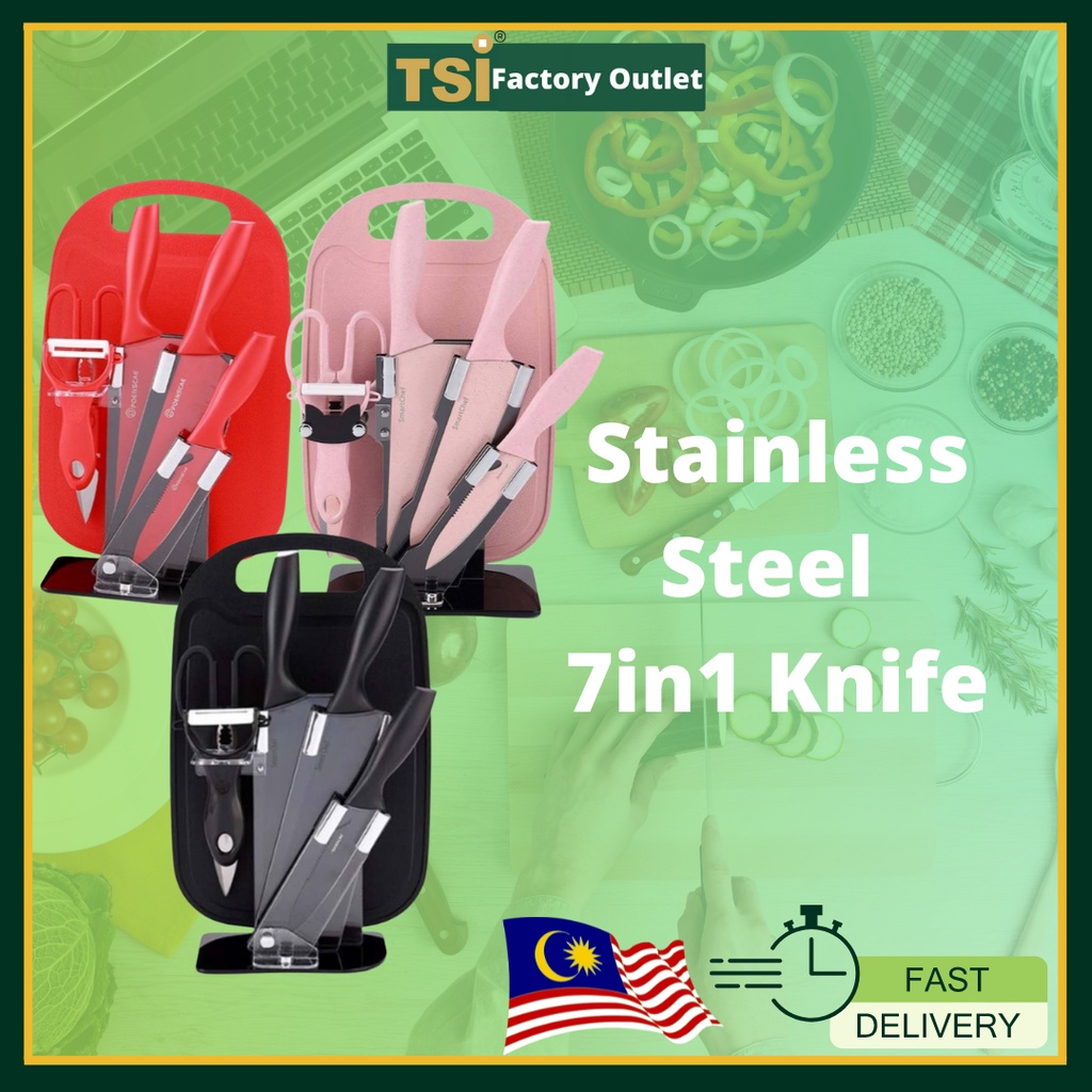 Tsi Kitchen Knife Set In Kitchen Knives Utensils Pisau Viral Set Dapur Pisau Gunting Set